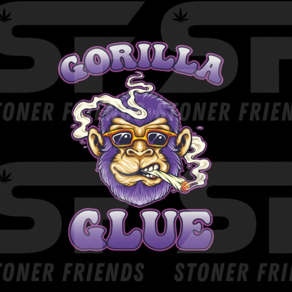 Gorilla Glue Marijuana Strain Colorful Weed PNG