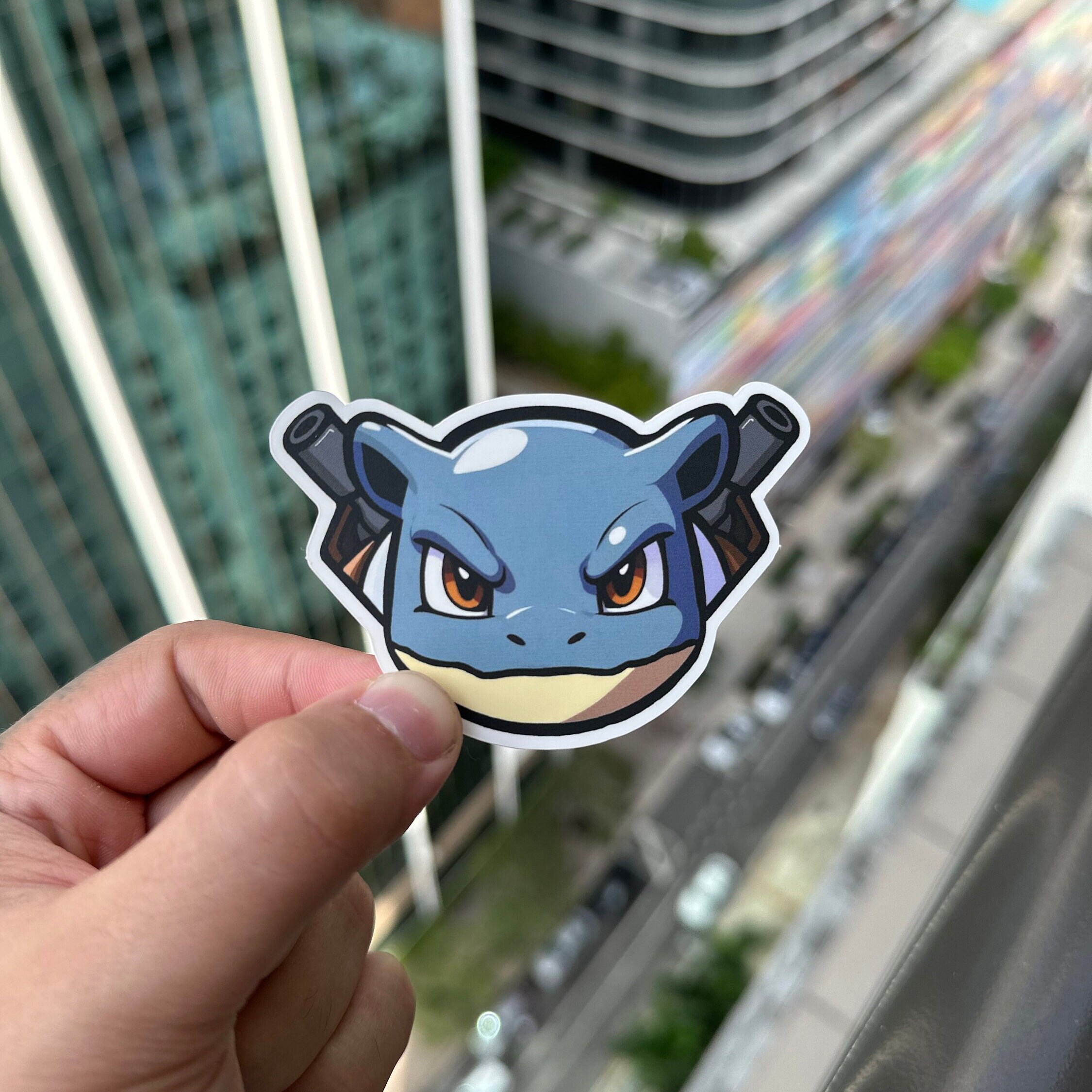 Blastoise Pokémon Sticker | Water Resistant | Soft Touch Matt Laminate ...