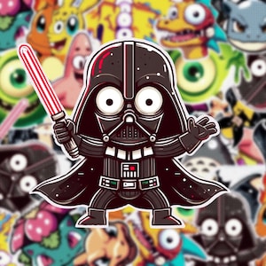 Darth Vader Sticker | Water Resistant | Matte Laminate