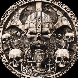 Arquivo de gravação a laser | Ilusão 3D | PNG para gravação | Glowforge | Arquivos de corte a laser | Queima de PNG | Arquivo digital | Moeda Viking | Gravação de moeda