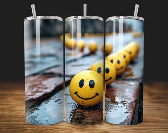 Smiley Emoji Funny 20 oz Skinny Tumbler Insert Instant Download Sublimation Transfer Digital File