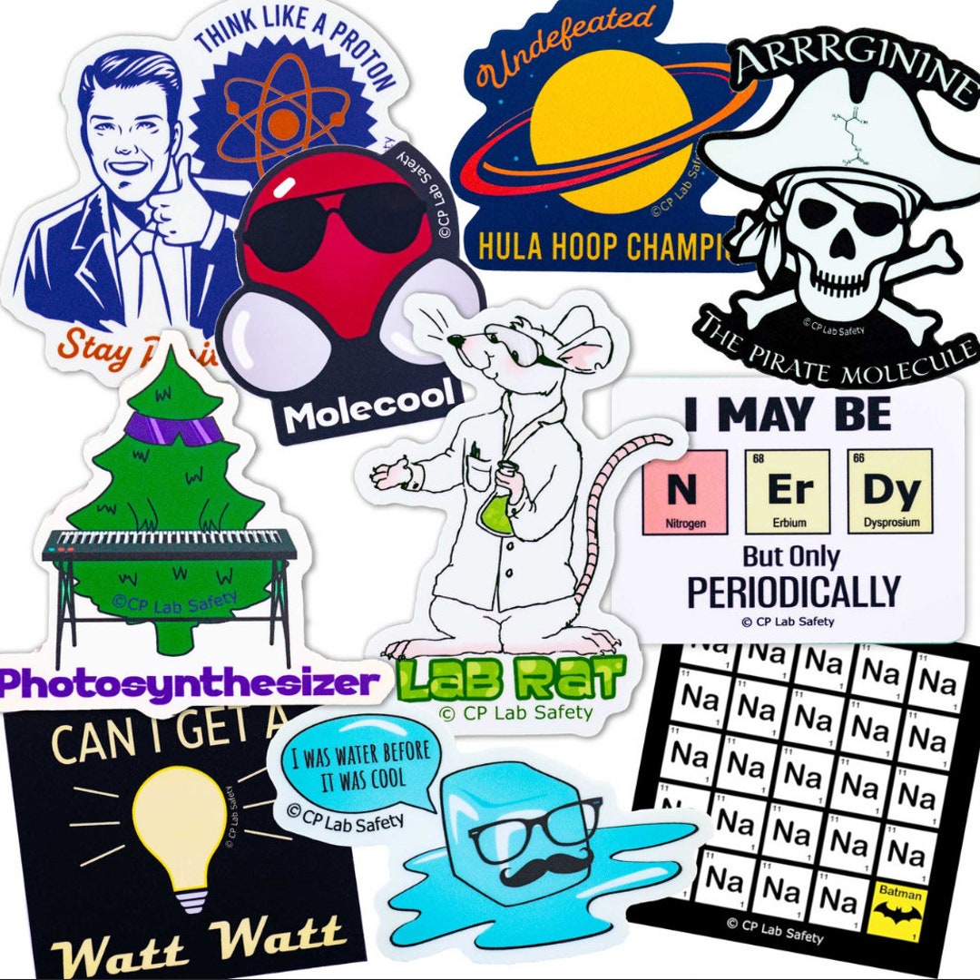 Funny Science Stickers 10pack Etsy
