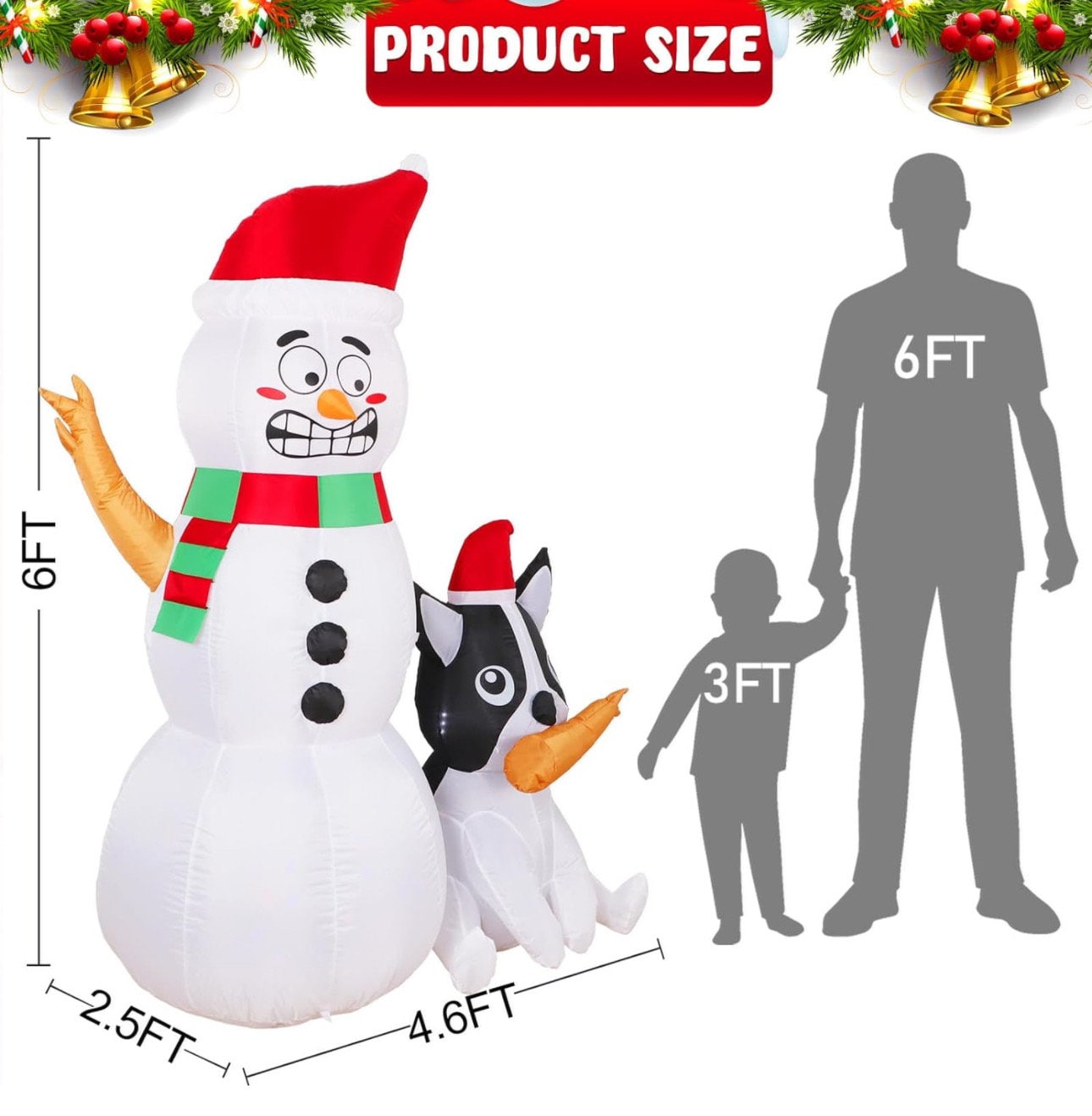 6ft Christmas Inflatables Outdoor Decorations Funny Etsy