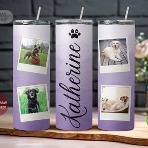 Custom Dog Tumbler, Dog Mom Tumbler, Custom Photo Tumbler, Custom Dog Memorial Gift, Photo Mug, Pet Portrait, Gifts for Dog Lovers