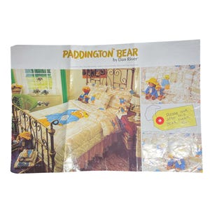 RARE Vintage 1980 Paddington Bear Bedding Sheet Set by Dan River - New in Package