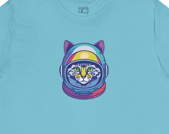 Cotton T-Shirt for Cat Lovers, gift for her or him, Space and Exploration cravers!
