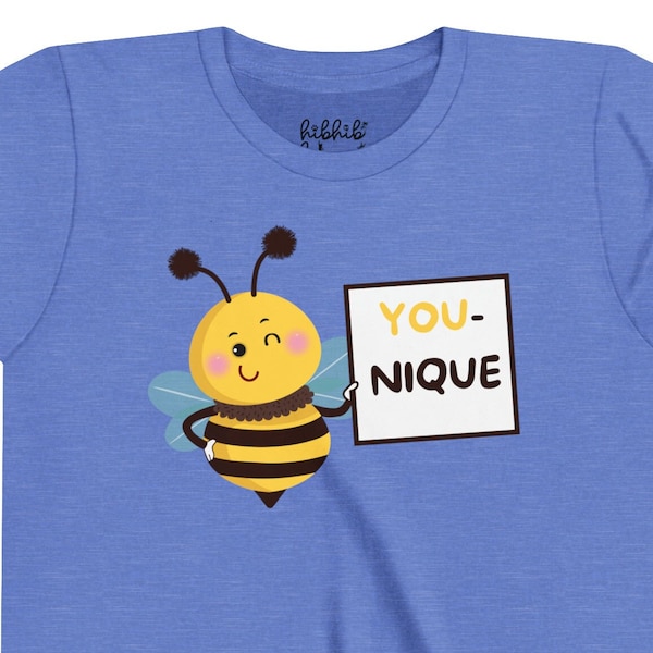 Positive Affirmations Toddler Graphic Tee - Adorable Playful Design for Unique Individuals "Bee You-Nique"