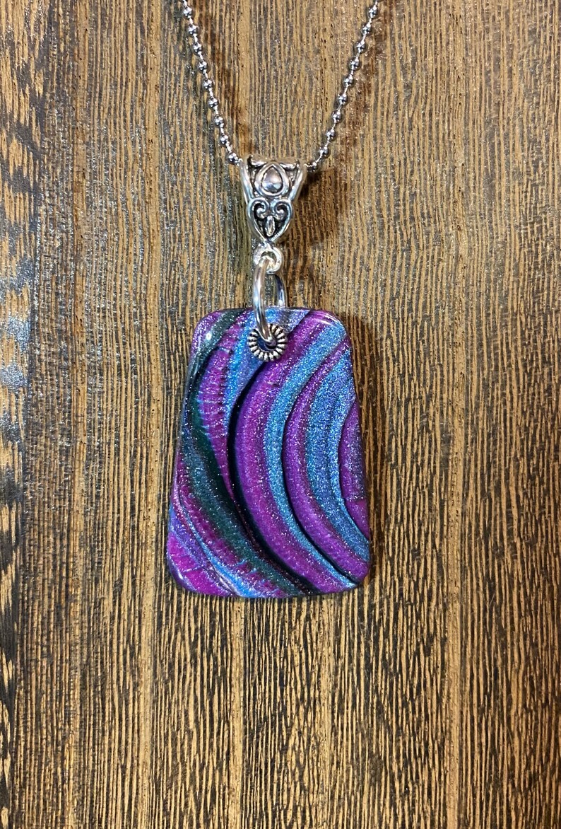 Polymer Clay Pendant Necklace Etsy