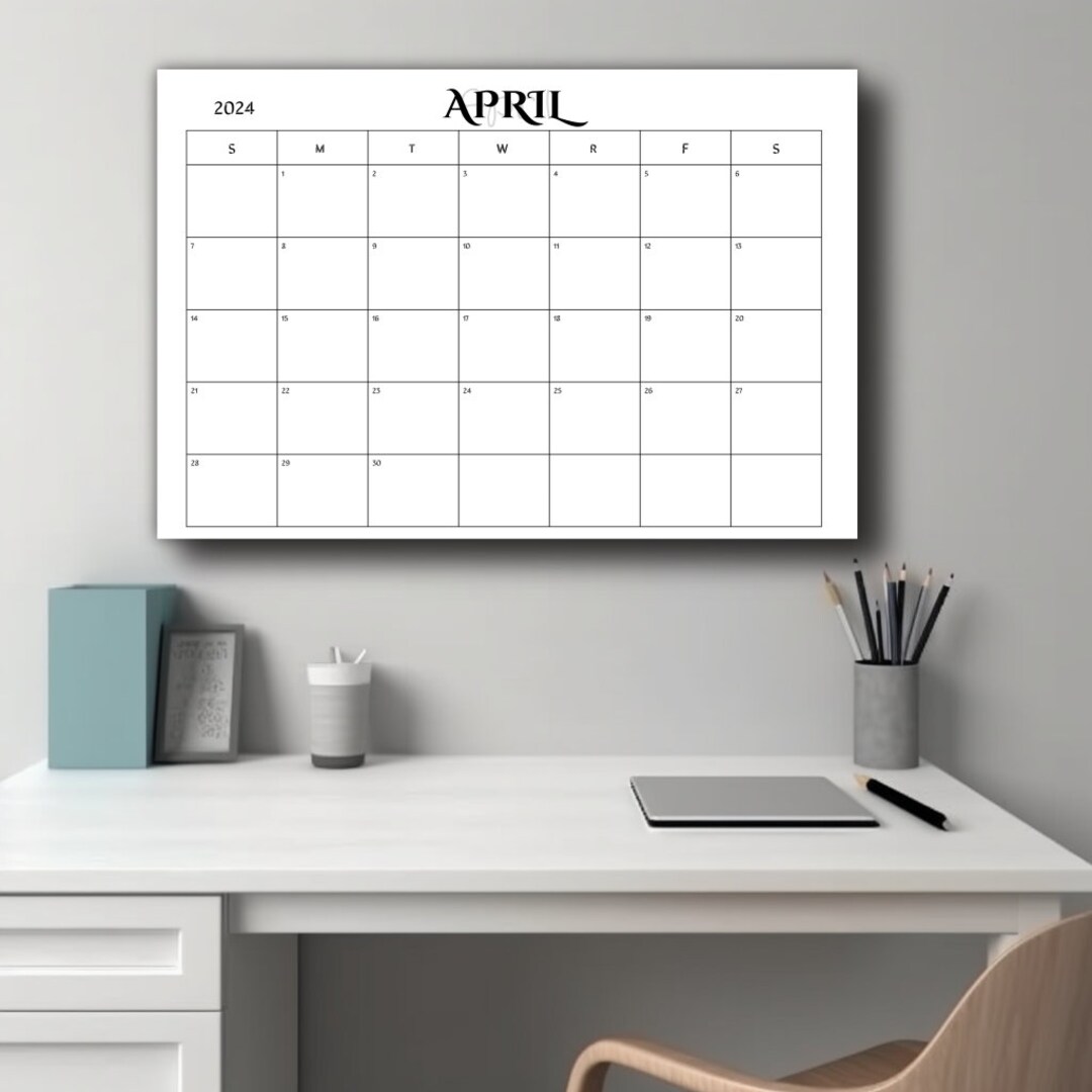 Monthly Planner 2024 | 2024 Printable Calendar | A4, Letter, A3 ...