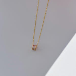 Zircon Pendant  Necklace,925 Sterling Silver,Gift for Her,Handmade Necklace,Birthday Gift, Dainty Necklace , Wedding Necklace