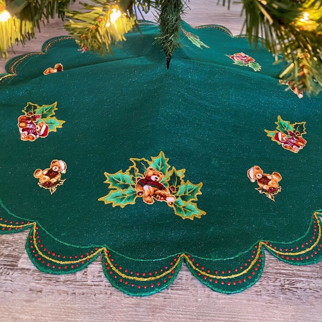 36 One of a Kind Christmas Tree Skirts for Those bigger Trees Etsy