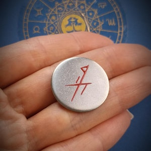 Fuerte talismán Riqueza y buena suerte Para la billetera Amuleto de dinero Atraer buena suerte Acero inoxidable Hechizo poderoso Fuerte símbolo ritual