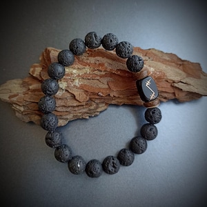 Bracelet Talisman Wealth Made of Volcanic lava Obsidian Stone Money Happiness Abundance Magic Powerful Ritual Spells Amulet Magic Symbol