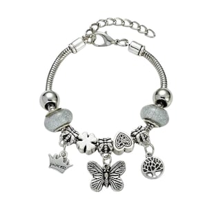 Charm Bracelet, Silver Bracelet With Charms, Full Charm Bracelet, Bracelet With Charms