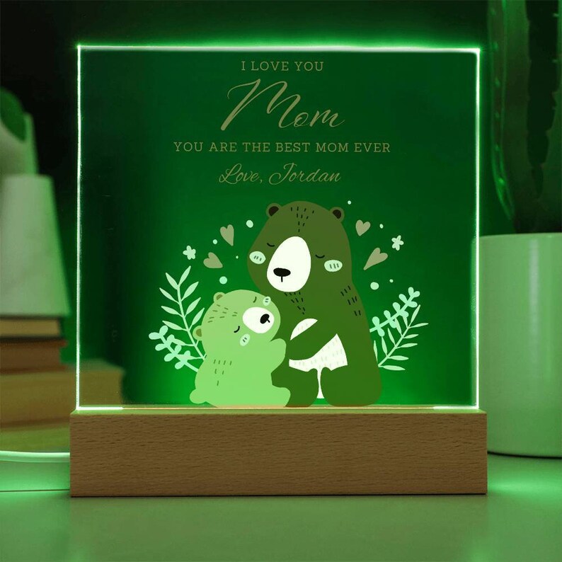 Personalized Gift Mom, Best Mom Ever LED Plaque, Gift From Child, Gift