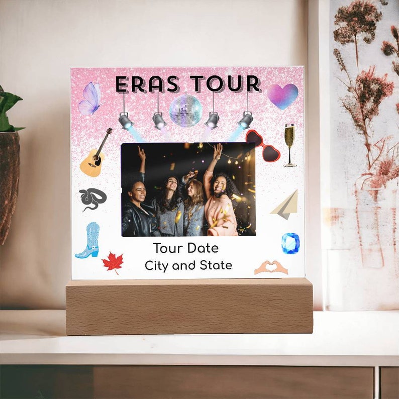 Eras Tour Merch LED Light up Photo Frame Personalize With Your Tour