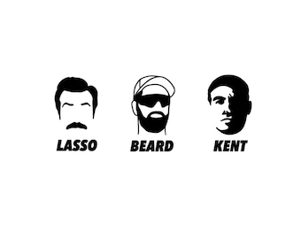 Laço / Barba / Kent - Adesivos de Vinil (3)
