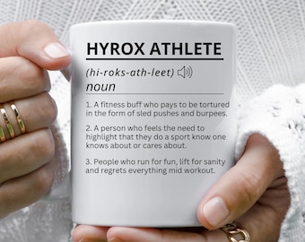 Hyrox Athlete Fitness Gym Kaffeetasse, Hyrox Becher, Workout-Teetasse, Übungsliebhaber Geschenk, Motivationsbecher, Athlet, Geschenk für Fitnessliebhaber