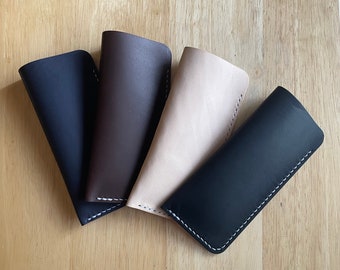 Leather eyeglasses sleeve