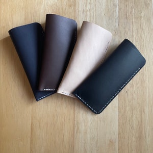 Leather eyeglasses sleeve