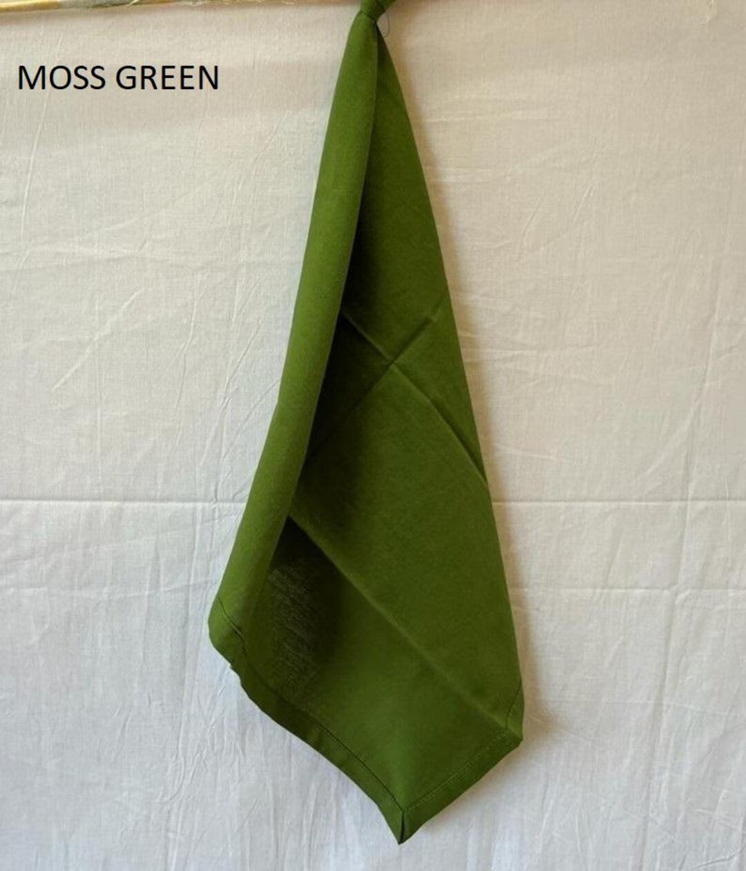 Gathered Garden Napkins in Moss Green- Set of 4 main image 1