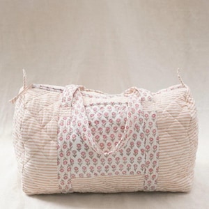 Sac de week-end matelassé indien imprimé bloc cadeau personnalisé sac fourre-tout en coton fait main sac à bandoulière bohème sac de voyage taille personnalisée