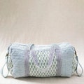 Large Quilted Handmade Duffle Weekender Bag Holiday Gift For Woman Block Print Cotton Shoulder Travel Bag Custom Overnight Hand Luggage Bag product logo
