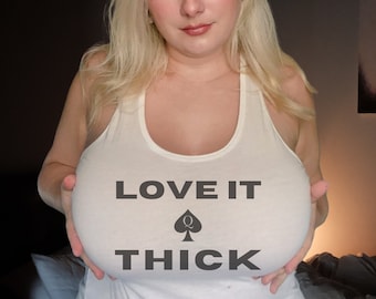 Love It Thick QoS Tank Top: Racerback Cotton Blend