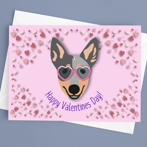 Cartão de Dia dos Namorados Heeler 10/30/50 pacote com envelopes para amante do Australian Cattle Dog, lindo cartão personalizado para o marido do Cow Dog