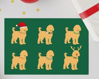 Doodle Christmas Card: Poodle Mix Holiday Greetings