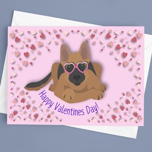 Valentijnsdagkaart Duitse herder 30/10/50 verpakking met enveloppen voor grote hondenliefhebber, leuke gepersonaliseerde kaart voor vrouw van de hond voor dierenartstechnologie