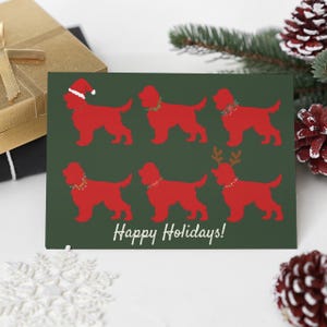 Pacchetto di cartoline con cani Springer Spaniel 30/10/50 Indirizzo di ritorno personalizzato per gli amanti dei cani Springer Spaniel Biglietto di auguri per le feste natalizie