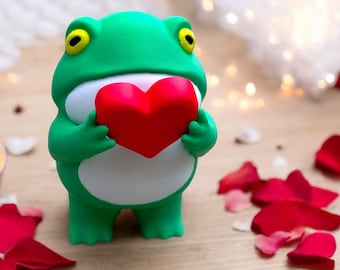 Grumpy Love Frog | 3D Printed | Collectable | Desk Model