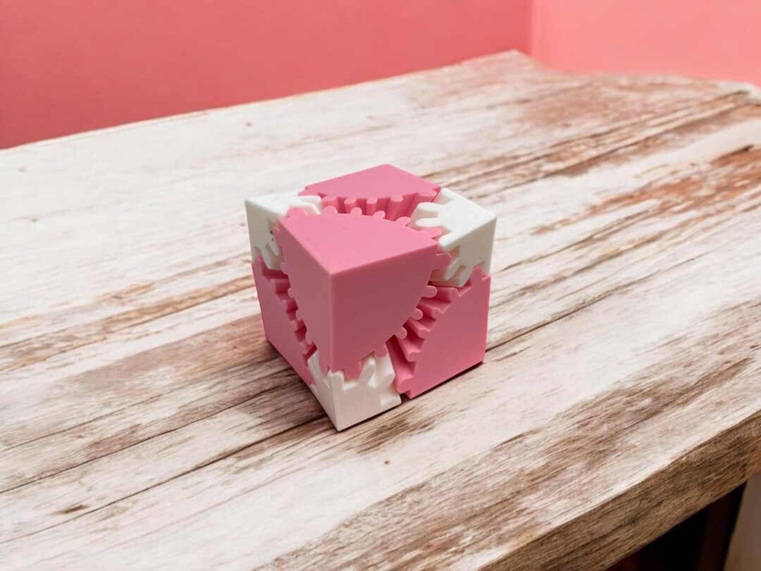 Large Geared Fidget Cube – Customizable 3d-printed Sensory Toy for ...