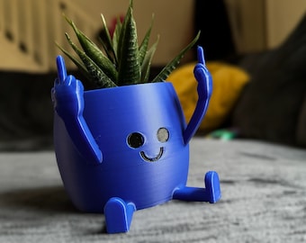 Happy Middle Finger Planter | 3D Printed | Plant Pot | Collectable