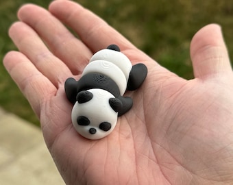 3D Printed Baby Panda: Articulated Fidget Toy, Collectible Keyring