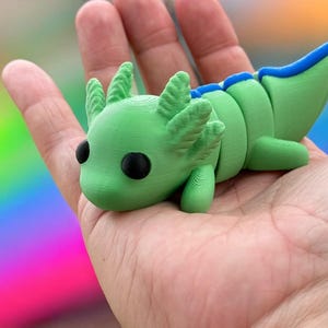 Jouet bébé Axolotl Fidget imprimé en 3D : objet articulé de collection