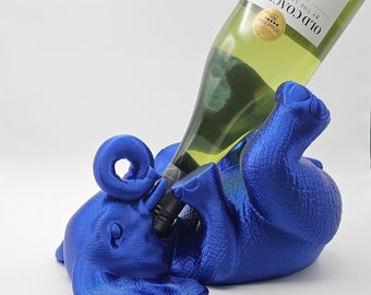 3D Printed Baby Elephant Wine Holder: Collectible Decor
