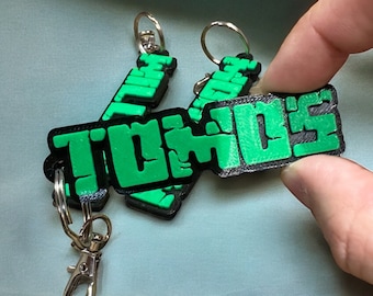 Pixel Font Name Keychain – Custom 3D Printed Gamer Gift