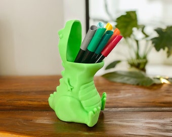 Chubby T-Rex Pot | 3D Printed | Stationary Holder | Collectable