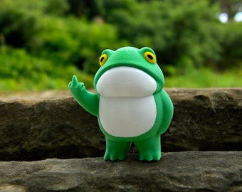 Grumpy Frog | 3D Printed | Collectable | Desk Model