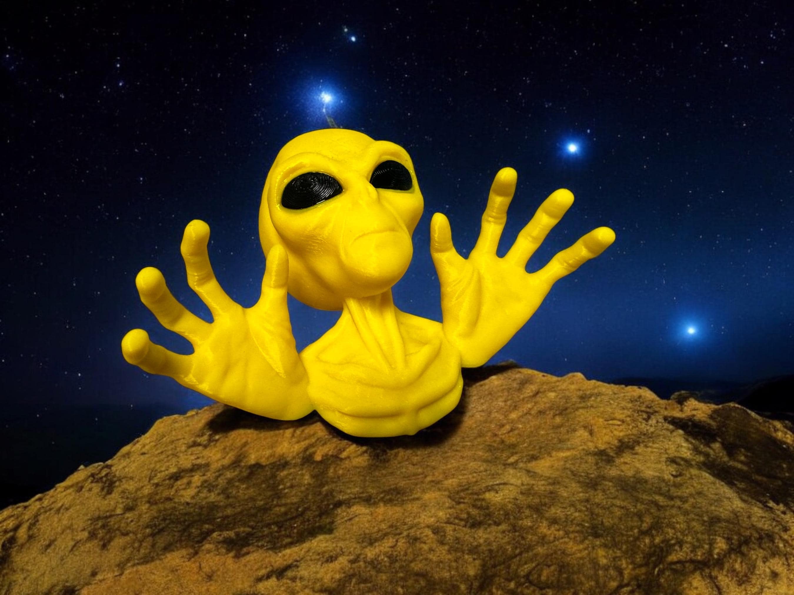 3D Printed Alien Fridge Magnet: Customizable Colors - Etsy UK