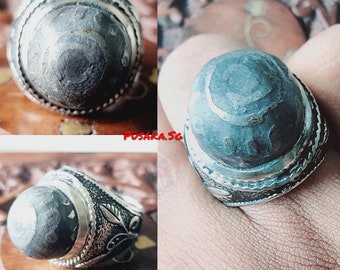 Rare Metaphysical Energy Badar Besi Sukabumi (Iron) Khodam Stone Ring Mustika, believed to be used for all manners of spiritual abilities