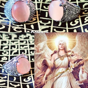 Khodam Mustika Archangel Raphael Stone Ring Mustika: Invoke Healing, Wisdom, Abundance, with Divine Energy Spiritual Protection And Many Mre