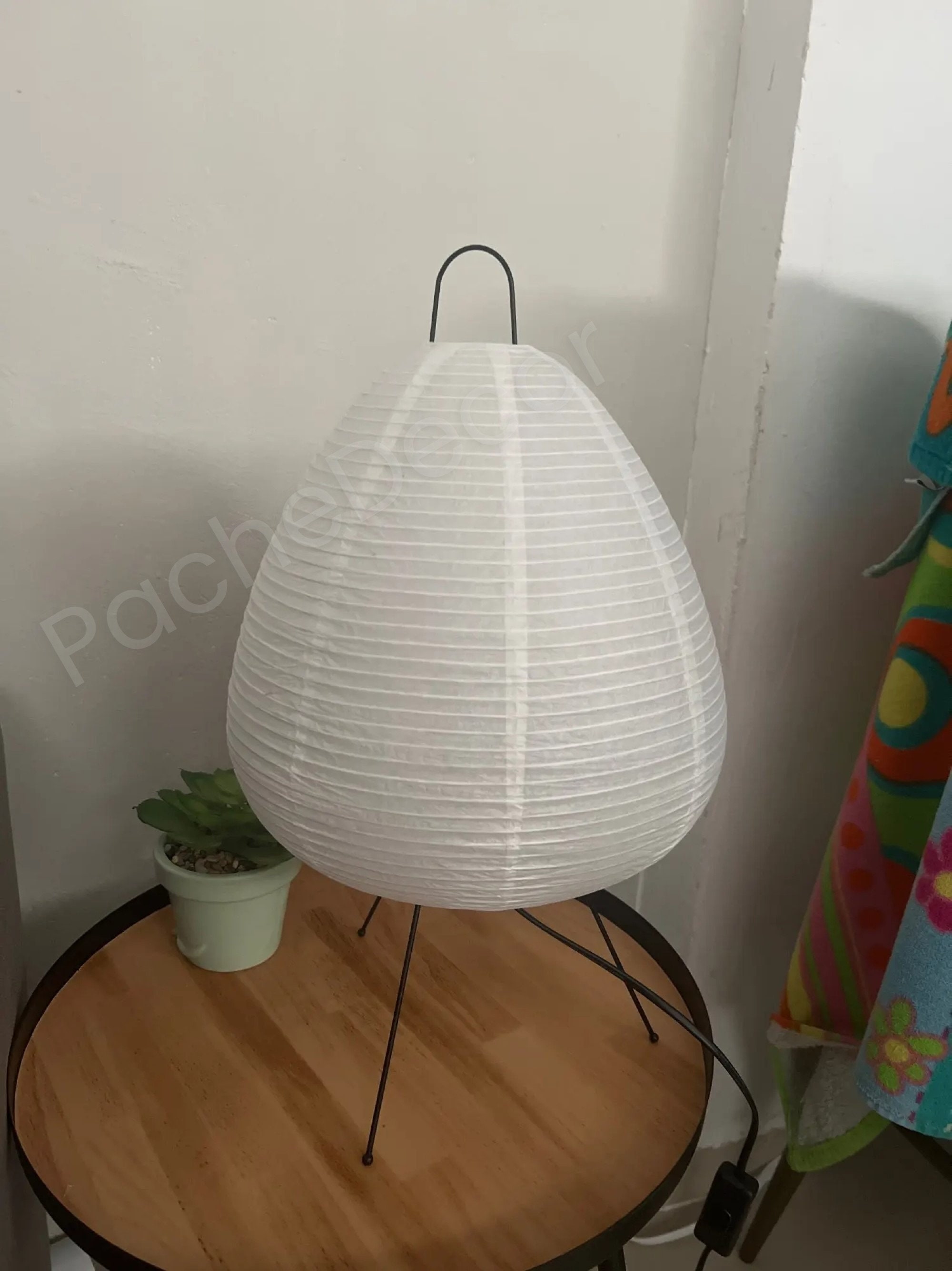 Enban Skashi Japanese handmade paper lamp shade - white