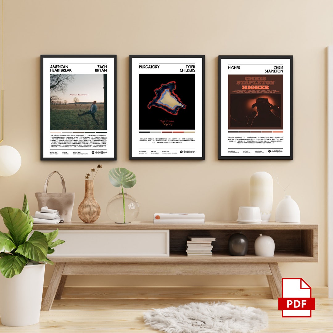 Set of 3 Custom Digital Album Covers Album Posters Digital Etsy