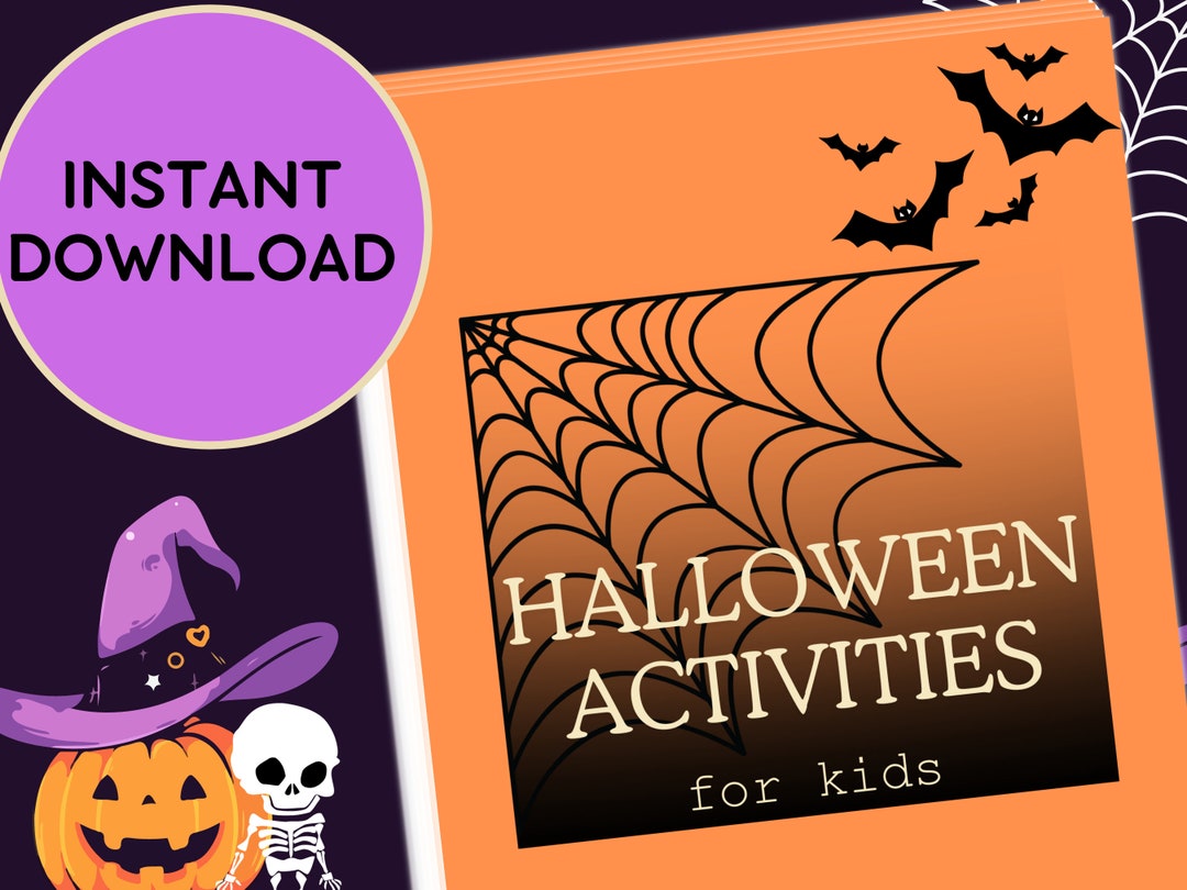 Halloween Activity Book Printable for Kids - Etsy