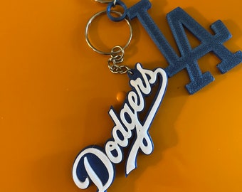 3d printed LA DODGERS. Key ring