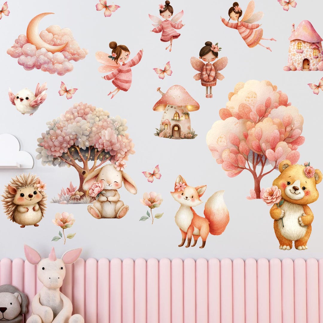 Fairy Wall Decals, Forest Fairy Wall Stickers, Woodland Nursery Decor ...