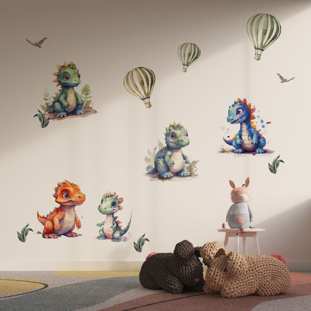 Dinosaurs Nursery Wall Decal Dino Decals in Large Size Etsy